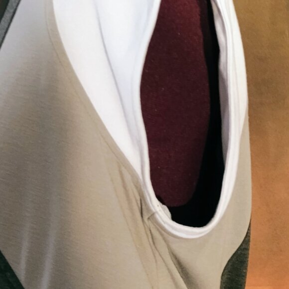 EUC: R&K ORIGINALS Sze 1X Black, Gray & White Colorblock Zipper Dress - Picture 4 of 5